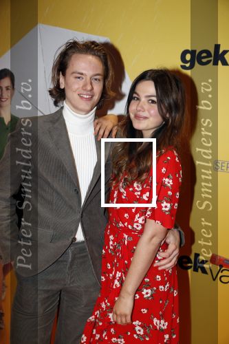Amsterdam 12 februari 2018
Premiere Gek van Oranje in Tuschinski. Abbey Hoes met vriend