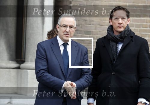 Rotterdam 20 februari 2018
Dienst voor overlijden /begrafenis Ruud Lubbers in de Laurentius Elisabeth Kathedraal. Ahmed Aboutaleb met Joost Eerdmans