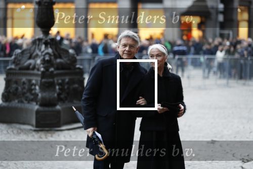 Amsterdam 3 februari 2018 
Prinses Beatrix viert haar 80e verjaardag in het paleis op de dam. Alexandra Radius en Hans Ebbelaar