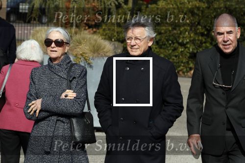 Leusden 6 maart 2018
Crematie Mies Bouwman in crematorium Leusden. Alexandra Radius met partner
