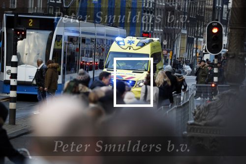 Amsterdam 3 februari 2018 
Prinses Beatrix viert haar 80e verjaardag in het paleis op de dam. Ambulance