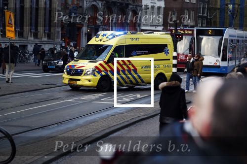 Amsterdam 3 februari 2018 
Prinses Beatrix viert haar 80e verjaardag in het paleis op de dam. Ambulance