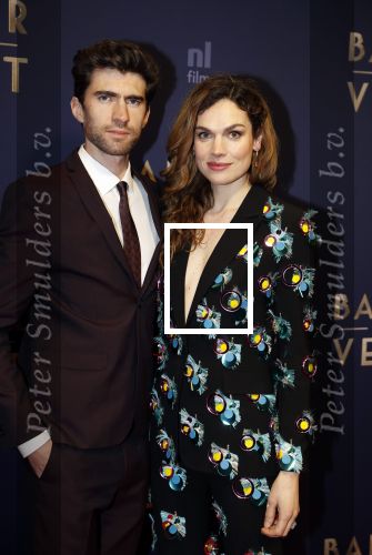 Amsterdam 5 maart 2018
Premiere bankier van het verzet in het de Lemar theater. Benja Bruining met vriendin Anna Drijver