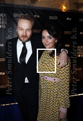 Amsterdam 9 maart 2018 
Boekenbal 2018 in de schouwburg van Amsterdam.
Arjen Lubach met zijn vriendin Martine de Jong