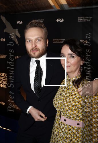 Amsterdam 9 maart 2018 
Boekenbal 2018 in de schouwburg van Amsterdam.
Arjen Lubach met zijn vriendin Martine de Jong