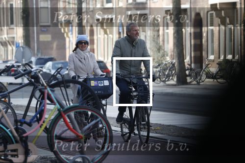 Amsterdam 18 februari 2018
Bert Kuizenga met zijn vrouw op de fiets in Amsterdam zuid