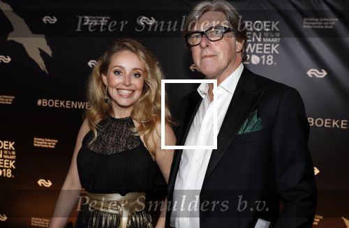 Amsterdam 9 maart 2018 
Boekenbal 2018 in de schouwburg van Amsterdam. Bert v d Veer met een vriendin