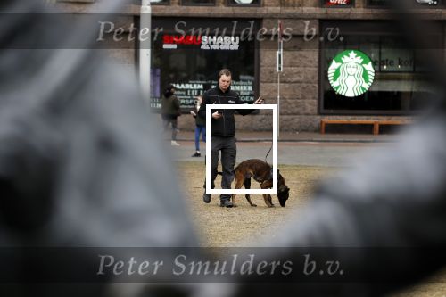 Amsterdam 6 maart 2018
Beveiliging met honden bij opbames RTL Late night in NH hotel Schiller