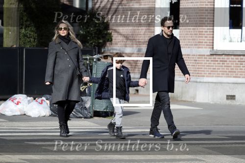 Amsterdam 4 maart 2018
Chantal Janzen zwanger met man Marco en zoontje James