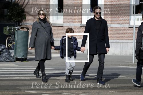 Amsterdam 4 maart 2018
Chantal Janzen zwanger met man Marco en zoontje James