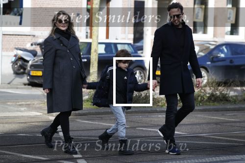 Amsterdam 4 maart 2018
Chantal Janzen zwanger met man Marco en zoontje James