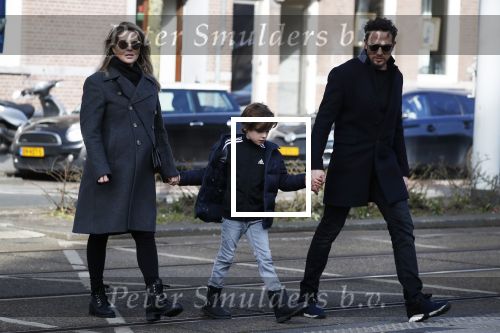 Amsterdam 4 maart 2018
Chantal Janzen zwanger met man Marco en zoontje James