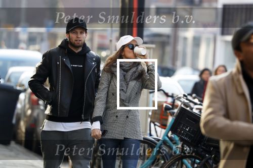 Amsterdam 18 februari 2018 
Daley Blind met zijn vriendin Candy-Rae Fleur. Ze zaten op terras en gingen daarna naar hun huis in Amsterdam zuid