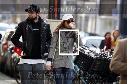 Amsterdam 18 februari 2018 
Daley Blind met zijn vriendin Candy-Rae Fleur. Ze zaten op terras en gingen daarna naar hun huis in Amsterdam zuid