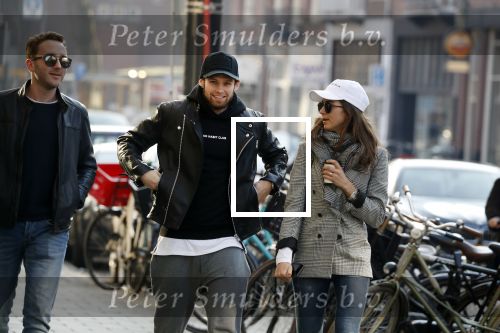 Amsterdam 18 februari 2018 
Daley Blind met zijn vriendin Candy-Rae Fleur. Ze zaten op terras en gingen daarna naar hun huis in Amsterdam zuid