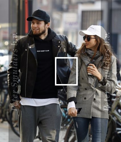 Amsterdam 18 februari 2018 
Daley Blind met zijn vriendin Candy-Rae Fleur. Ze zaten op terras en gingen daarna naar hun huis in Amsterdam zuid