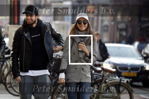Amsterdam 18 februari 2018 
Daley Blind met zijn vriendin Candy-Rae Fleur. Ze zaten op terras en gingen daarna naar hun huis in Amsterdam zuid