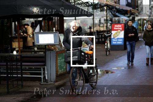 Amsterdam 8 maart 2018
Derek de Lint met zijn fiets bij de Albert Cuyp