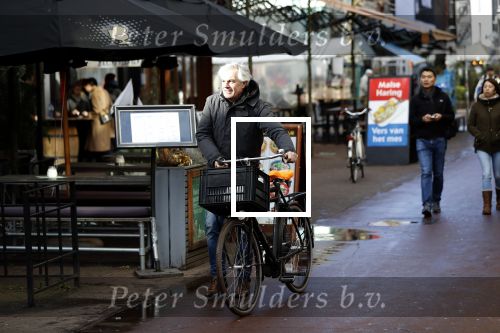 Amsterdam 8 maart 2018
Derek de Lint met zijn fiets bij de Albert Cuyp