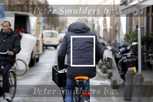Amsterdam 8 maart 2018
Derek de Lint met zijn fiets bij de Albert Cuyp
