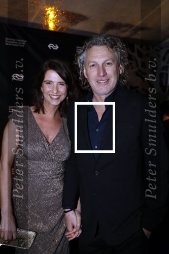 Amsterdam 9 maart 2018 
Boekenbal 2018 in de schouwburg van Amsterdam. Edwin Winkels met partner
