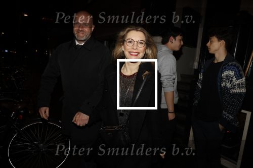 Amsterdam 12 maart 2018
Elle v Rijn met partner op straat in Amsterdam