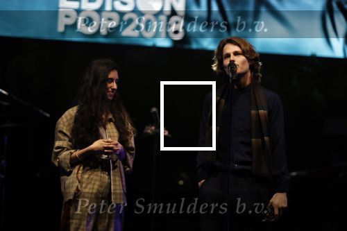 Amsterdam 12 februari 2018
Uitreiking Edison muziekprijzen in de westergasfabriek. Folkert Verdoorn en Naaz