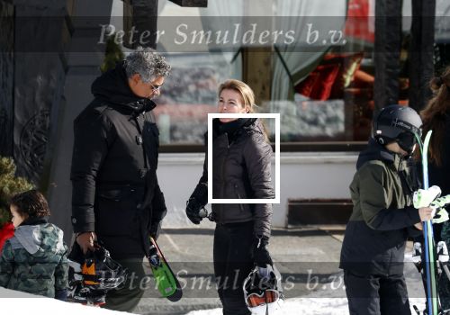 Lech/ Oberlech 25 februari 2018
Frank Rijkaard met zijn vrouw Stephanie Rijkaard en hun zoon in Lech