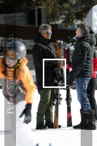 Lech/ Oberlech 25 februari 2018
Frank Rijkaard met zijn vrouw Stephanie Rijkaard en hun zoon in Lech