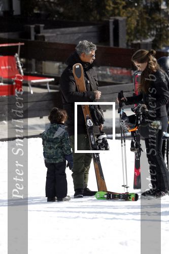 Lech/ Oberlech 25 februari 2018
Frank Rijkaard met zijn vrouw Stephanie Rijkaard en hun zoon in Lech