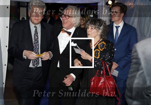 Amsterdam 9 maart 2018 
Boekenbal 2018 in de schouwburg van Amsterdam. Freek de Jonge met vrouw