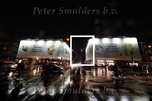 Amsterdam 3 februari 2018 
Reclame Fuztea van Maxtension op de v Baerlestraat