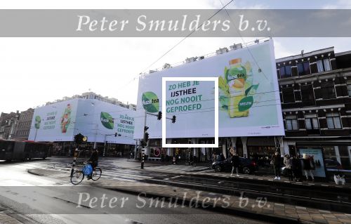 Amsterdam 3 februari 2018 
Reclame Fuztea van Maxtension op de v Baerlestraat