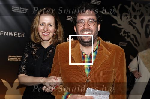 Amsterdam 9 maart 2018 
Boekenbal 2018 in de schouwburg van Amsterdam. Gijs Groenteman met partner