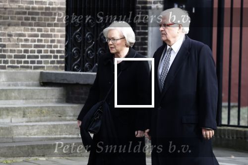 Rotterdam 20 februari 2018
Dienst voor overlijden /begrafenis Ruud Lubbers in de Laurentius Elisabeth Kathedraal. hanja Maij Weggen en haar man Peter Maij
