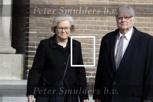 Rotterdam 20 februari 2018
Dienst voor overlijden /begrafenis Ruud Lubbers in de Laurentius Elisabeth Kathedraal. hanja Maij Weggen en haar man Peter Maij