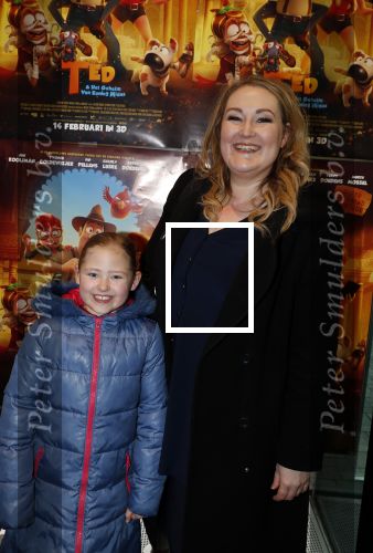 Amsterdam 11 februari 2018
Premiere Ted en het geheim van koning Midas in Pathe arena. Hannelore Zwitserlood met dochter