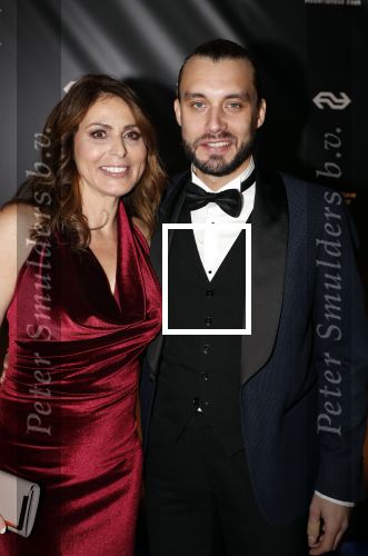 Amsterdam 9 maart 2018 
Boekenbal 2018 in de schouwburg van Amsterdam. Heleen v Rooyen met partner Bart