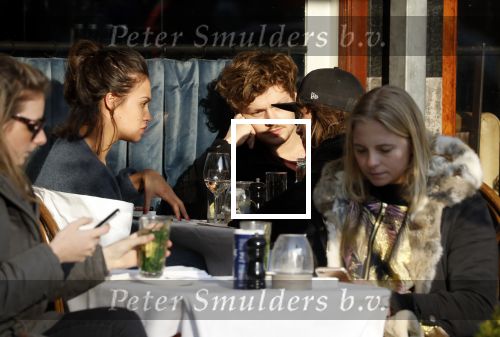 Amsterdam 21 februari 2018
Soy Kroon en Holly Brtood op terras met stylist Tommie Driessen