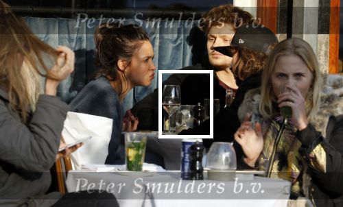 Amsterdam 21 februari 2018
Soy Kroon en Holly Brtood op terras met stylist Tommie Driessen