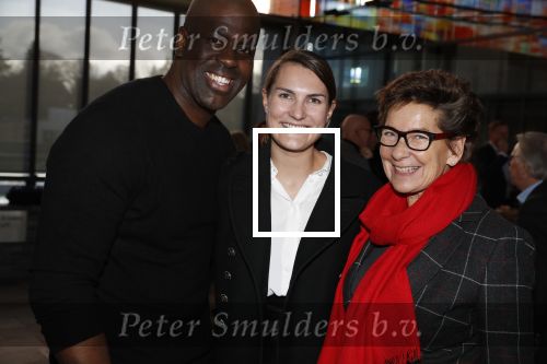 Hilversum 12 februari 2018 
Tribute to Guus Verstraete in beeld en geluid op het mediapark. Janine v d Ende met dochter iris en schoonzoon Vincent