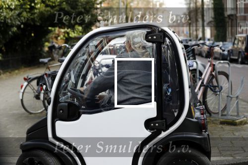Amsterdam 9 maart 2018 
Jeroen Krabbe in zijn Biro karretje/wagentje.