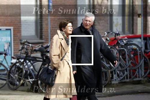 Amsterdam 9 maart 2018 
Joop Daalmeijer en zijn vrouw Maartje v Weegen hand in hand wandelend door Amsterdam