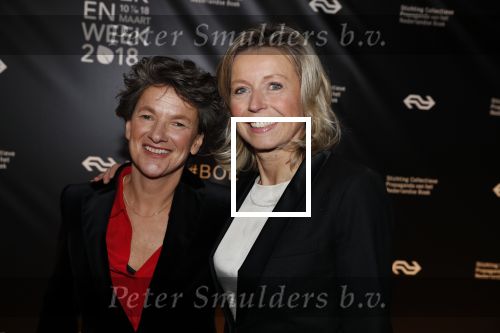 Amsterdam 9 maart 2018 
Boekenbal 2018 in de schouwburg van Amsterdam.
Kasja Ollongren kwam met partner irene v d Brekel