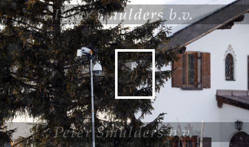 Lech 25 februari 2018
Het chalet met bewakingscamera\'s waar Koning Willem Alexander en Koningin Maxima met hun dochters logeren