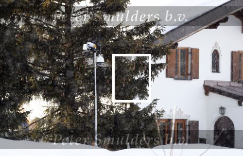 Lech 25 februari 2018
Het chalet met bewakingscamera\'s waar Koning Willem Alexander en Koningin Maxima met hun dochters logeren