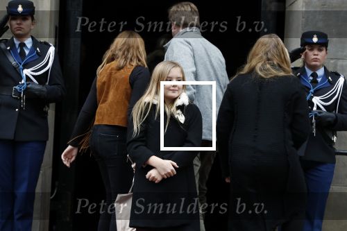 Amsterdam 3 februari 2018 
Prinses Beatrix viert haar 80e verjaardag in het paleis op de dam.  Koning Willem-Alexander en koningin Maxima arriveren met hun dochters, de prinsessen Amalia, Alexia en Ariane