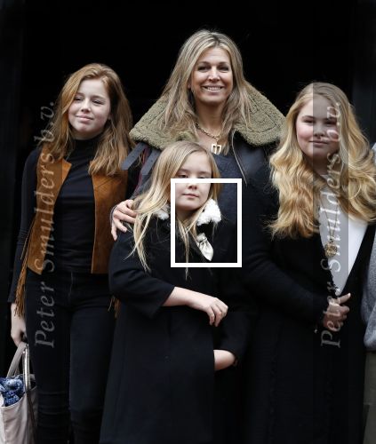 Amsterdam 3 februari 2018 
Prinses Beatrix viert haar 80e verjaardag in het paleis op de dam.  Koning Willem-Alexander en koningin Maxima arriveren met hun dochters, de prinsessen Amalia, Alexia en Ariane