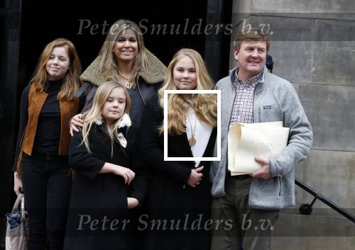 Amsterdam 3 februari 2018 
Prinses Beatrix viert haar 80e verjaardag in het paleis op de dam.  Koning Willem-Alexander en koningin Maxima arriveren met hun dochters, de prinsessen Amalia, Alexia en Ariane