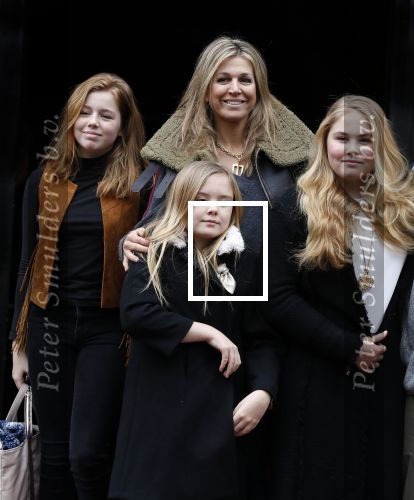 Amsterdam 3 februari 2018 
Prinses Beatrix viert haar 80e verjaardag in het paleis op de dam.  Koning Willem-Alexander en koningin Maxima arriveren met hun dochters, de prinsessen Amalia, Alexia en Ariane